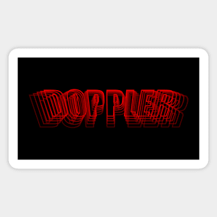 Doppler Shift Red Sticker